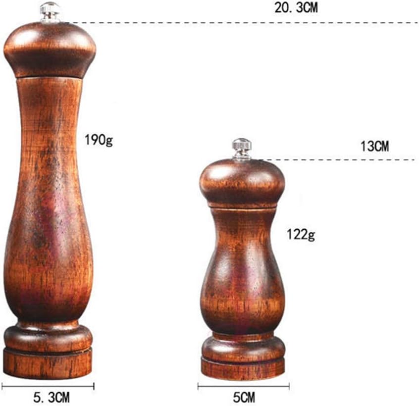 sdneNest Wooden Salt Pepper Mills Set 2 Pack