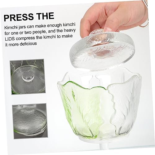 Japanese Style Glass Pickle Jar with Lids