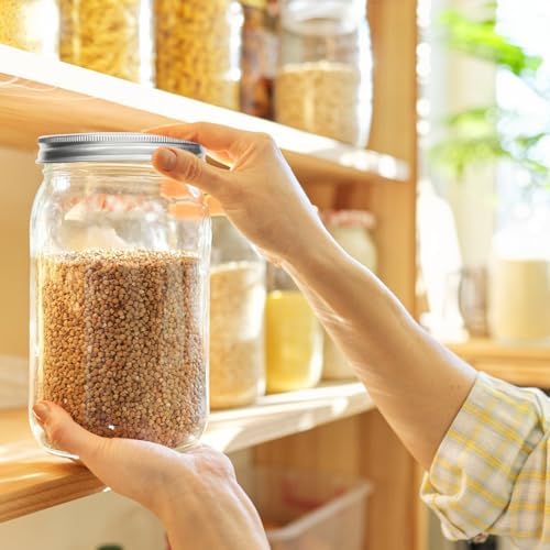 STARSIDE 32 oz Glass Jars with Airtight Lids 4 Pack