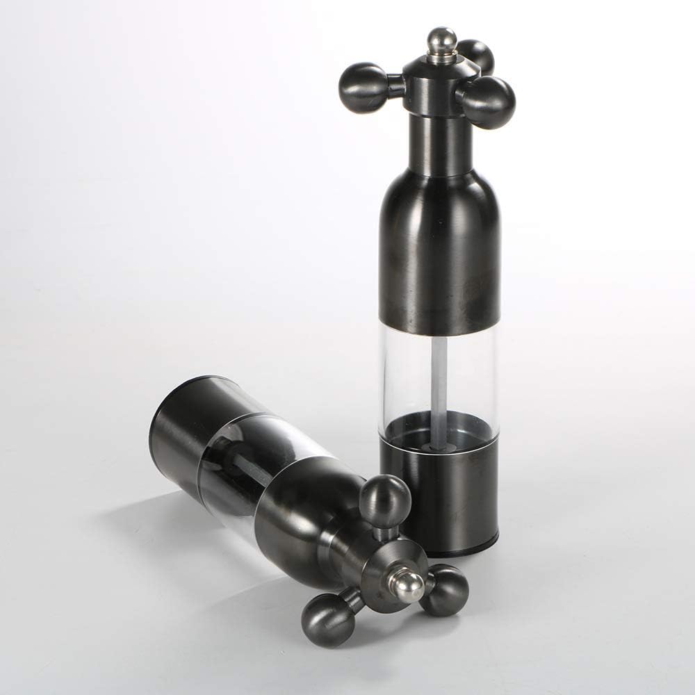 Stainless Steel Salt Pepper Grinder Set 2PC Adjustable Coarse Grind