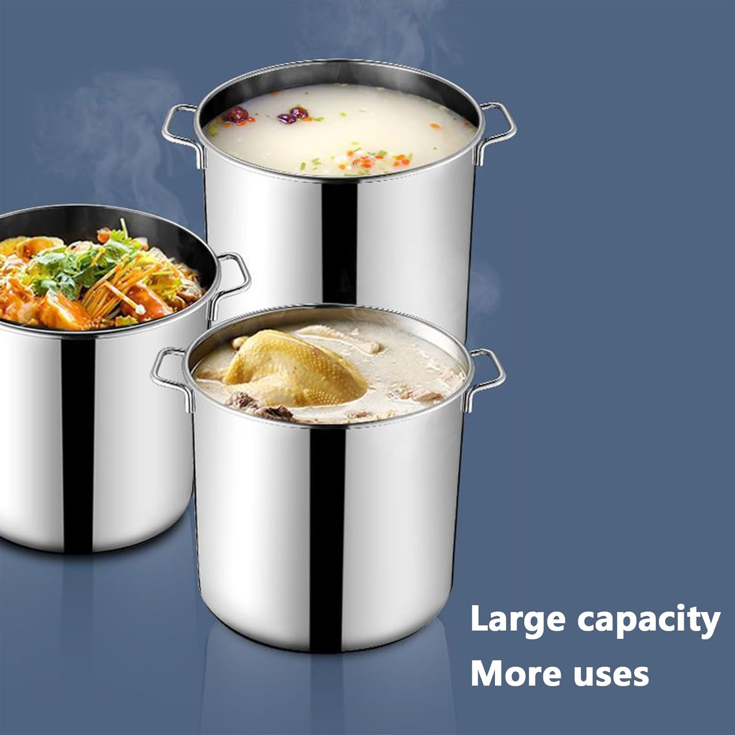 AIZYR 6L Stainless Steel Stock Pot with Lid 1