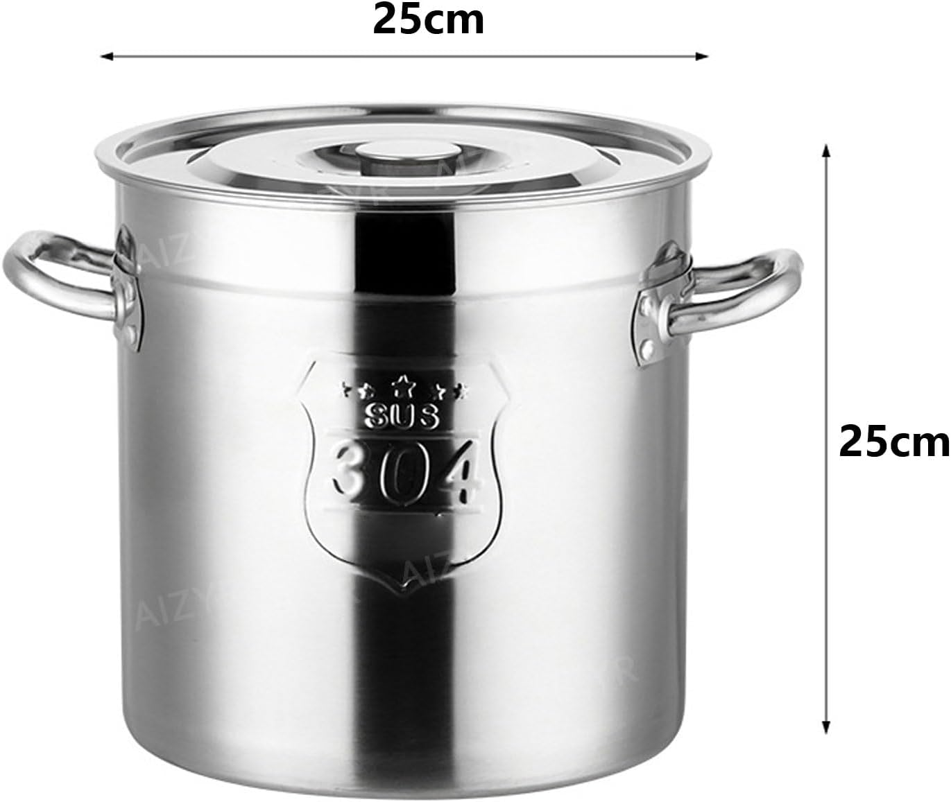 AIZYR 304 Stainless Steel Stock Pot with Lid