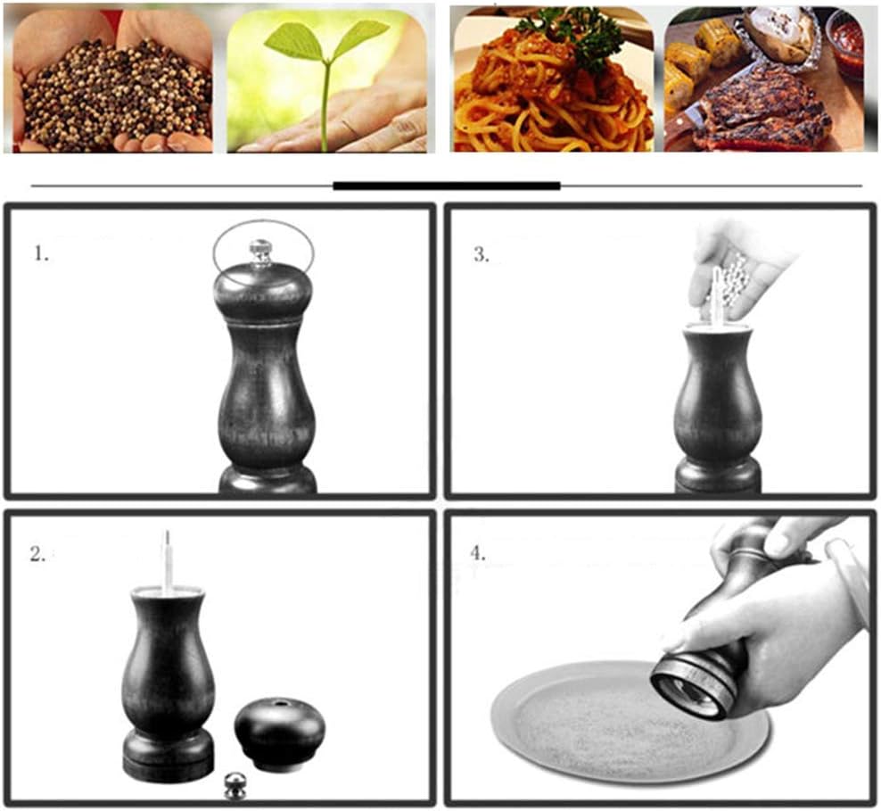 sdneNest Wooden Salt Pepper Mills Set 2 Pack