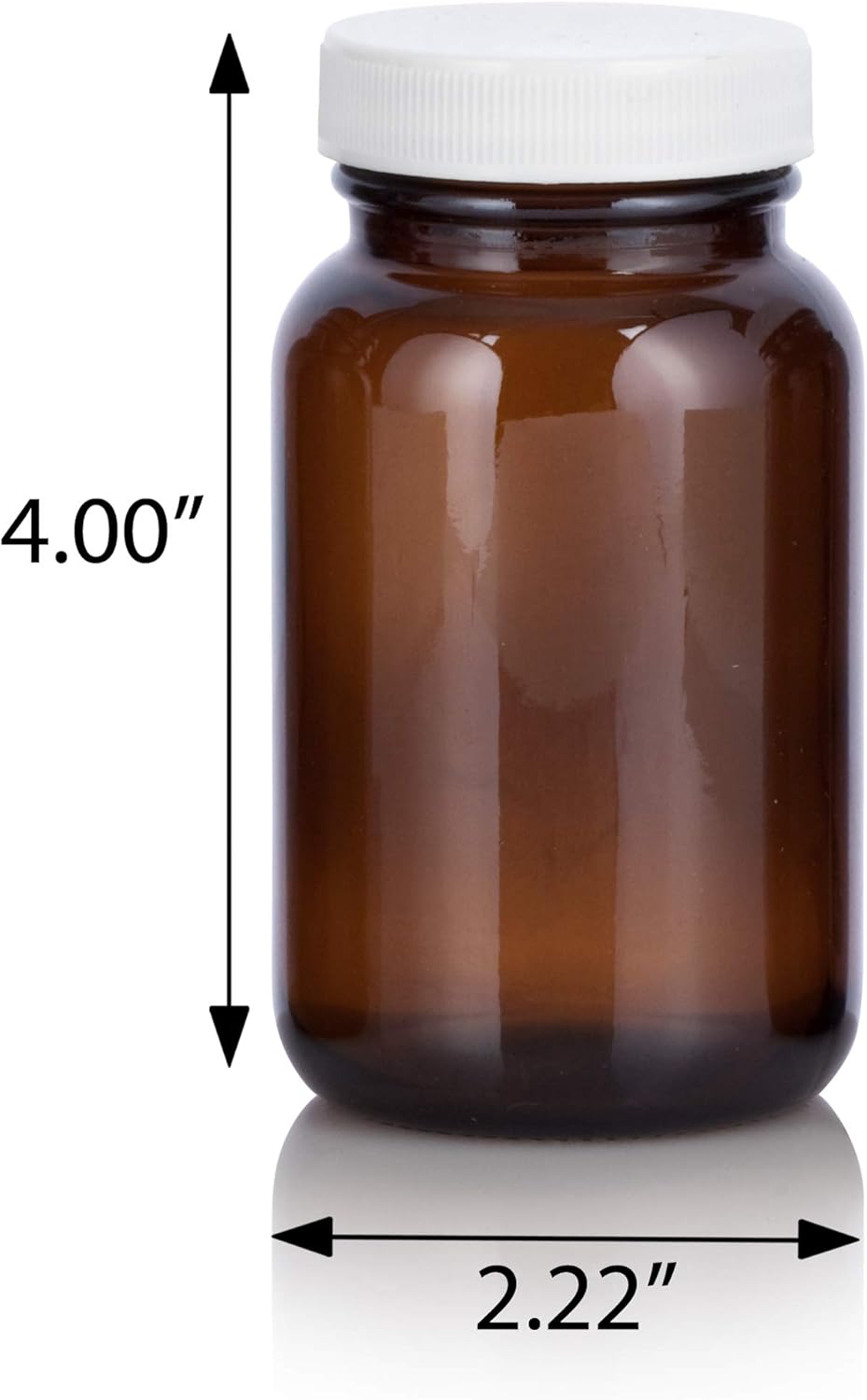 JUVITUS 5 oz Amber Glass Packer Bottles 6 Pack