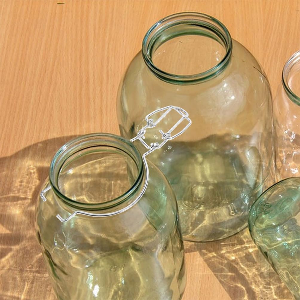 Veemoon 5pcs Glass Jar Wire Clamp Set