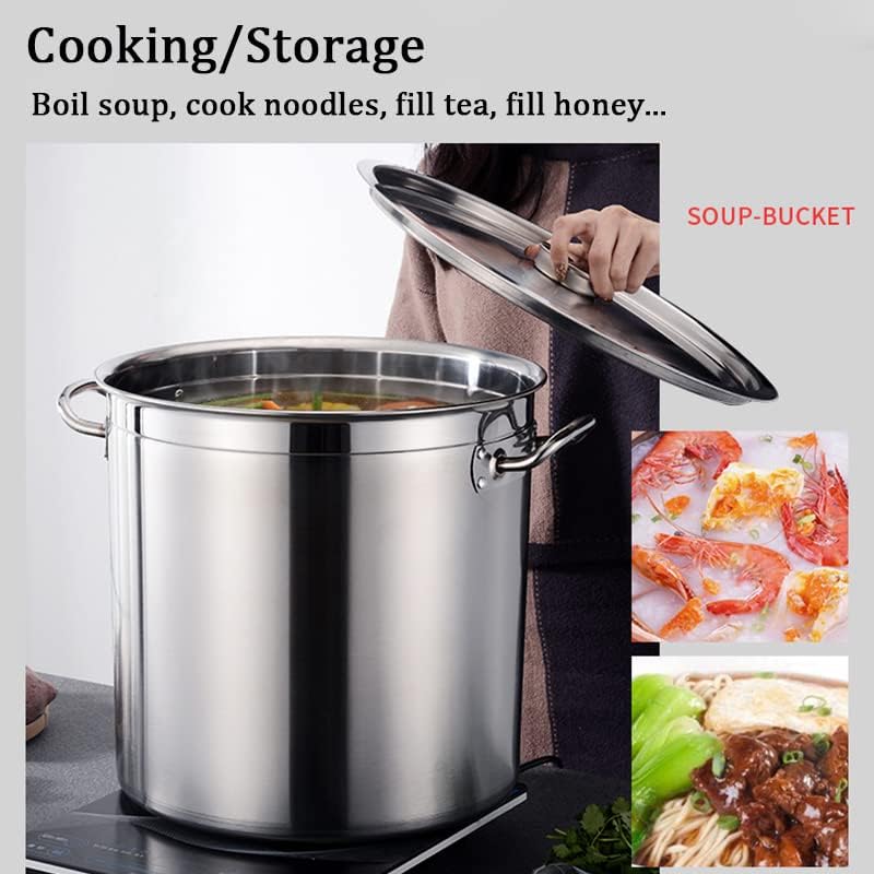 27Qt 45Qt 63Qt Stainless Steel Stockpot with Lid and Basket