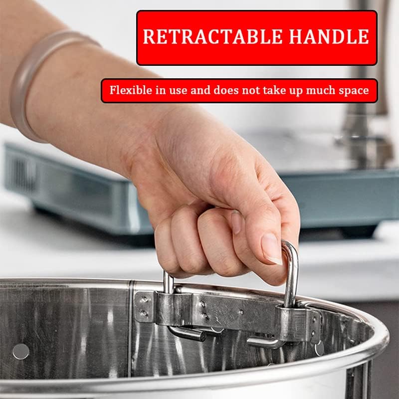 AIZYR Heavy Duty Stock Pot with Steamer Basket - 27Qt 45Qt 63Qt 1