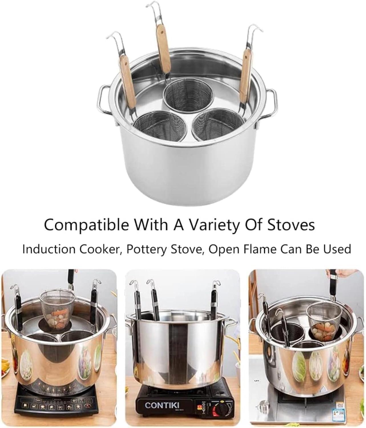 DAOUXIAOSP Pasta Pot Stainless Steel Cooker Set 1