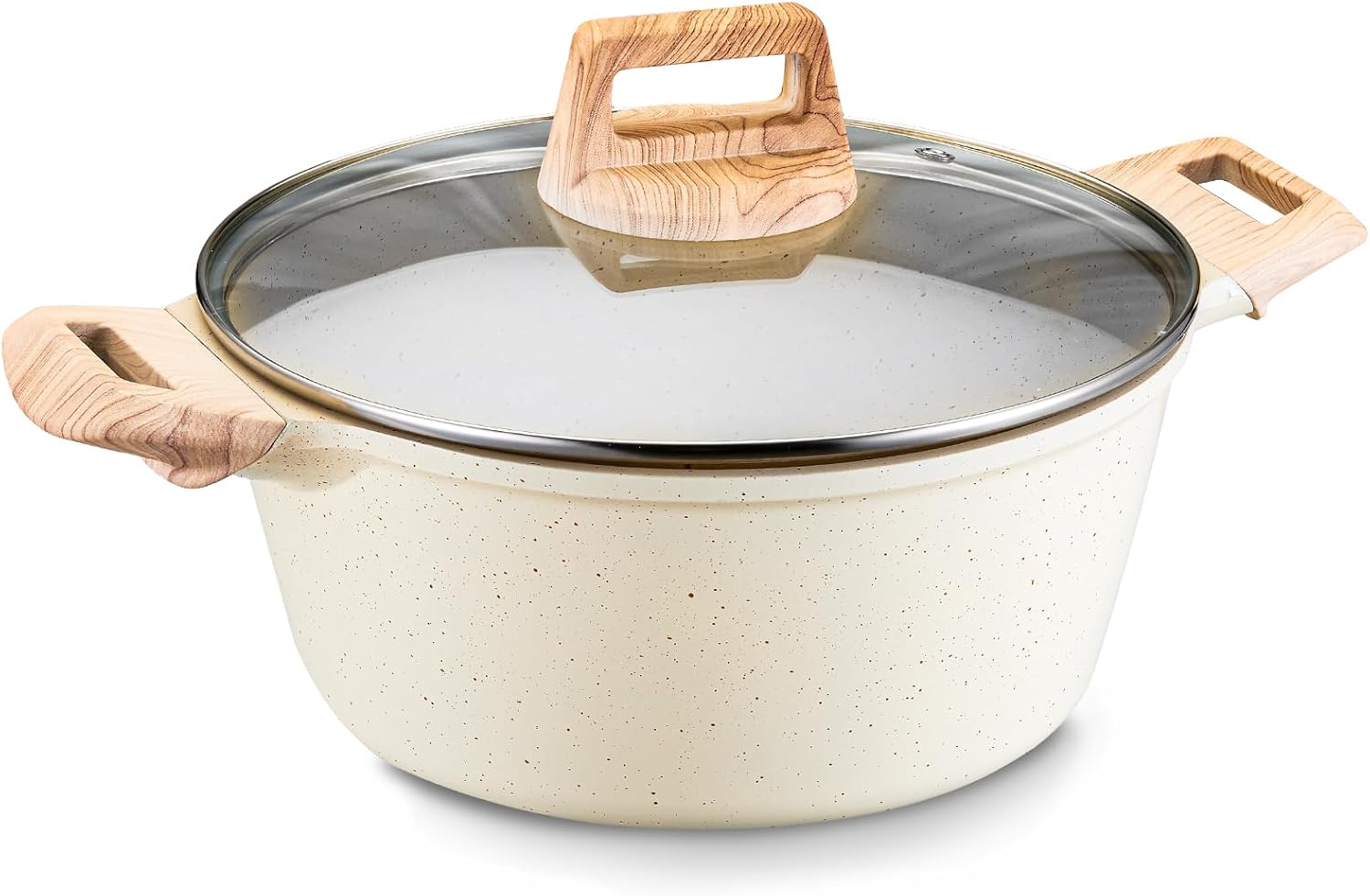 TIPTAP Nonstick Stock Pot with Lid 4L Granite Cookware