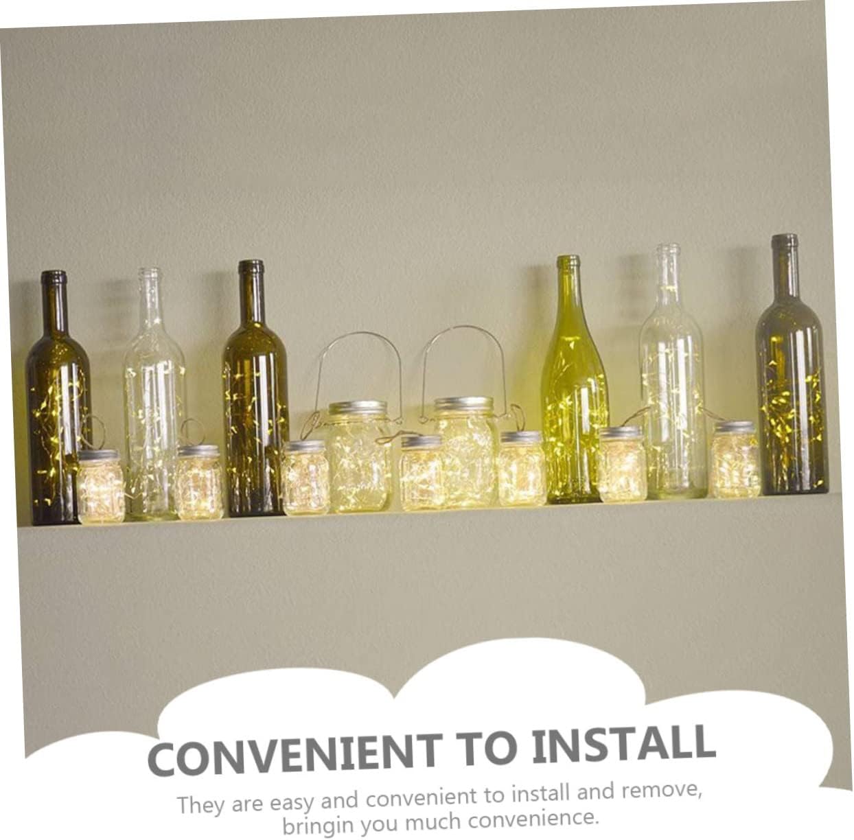 BESTOYARD 10PCS Mason Jar Hanger with Wire Handles