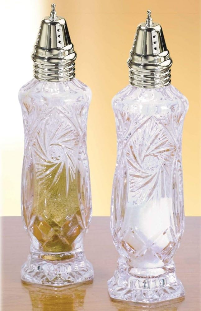 Crystal Clear Pinwheel Salt and Pepper Shakers Set 1