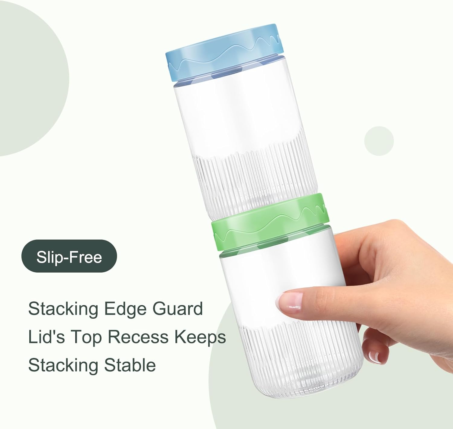 6-Pack 16 oz Glass Jars with Airtight Lids 1
