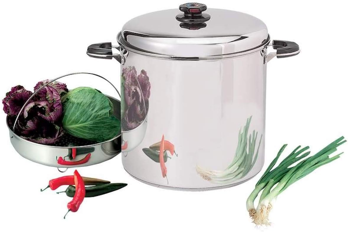 BNF Precise Heat 30-Quart Stockpot with Steamer Basket 1