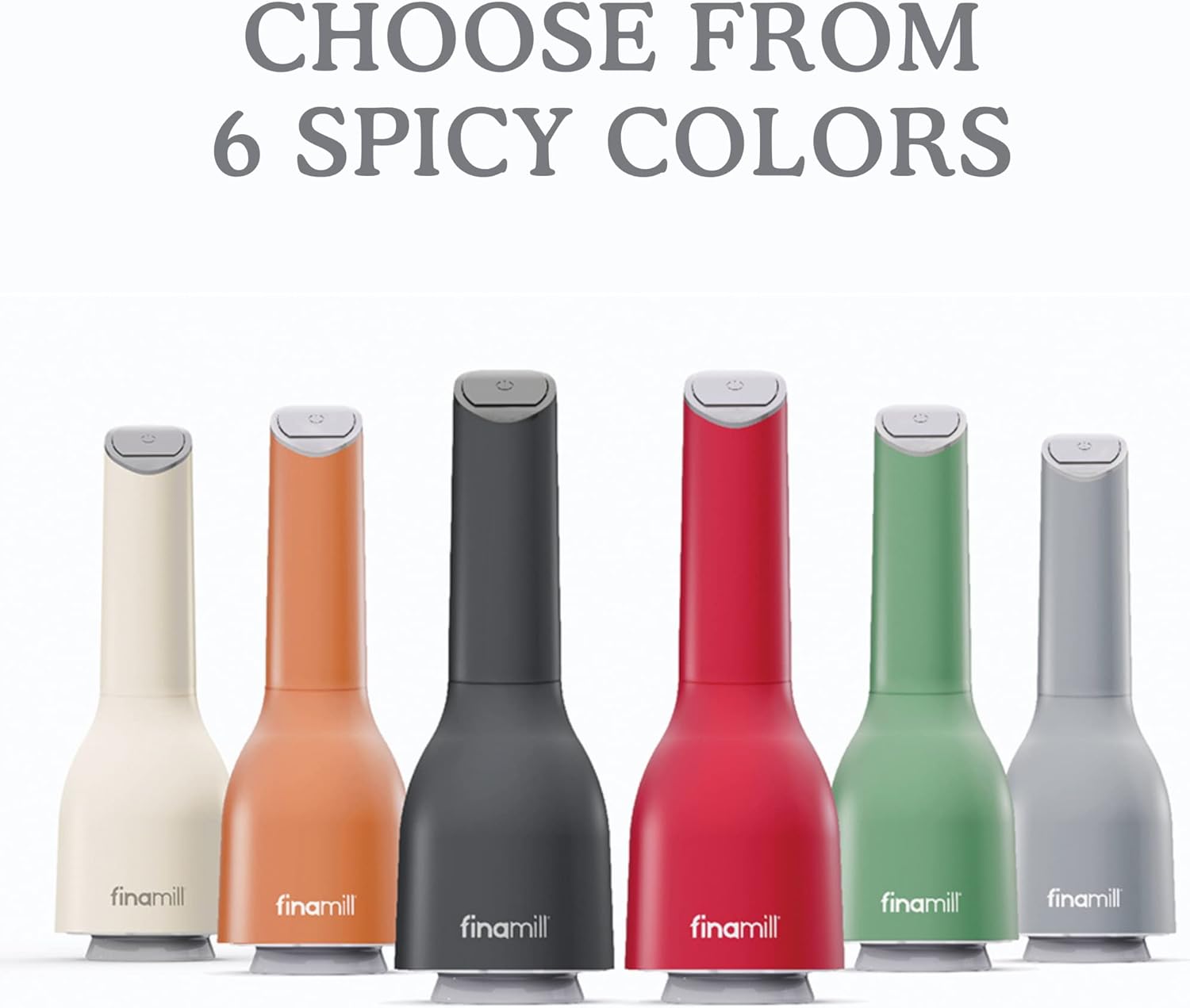 FinaMills Battery Operated Salt and Pepper Grinder Set - 2 ProPlus Pods