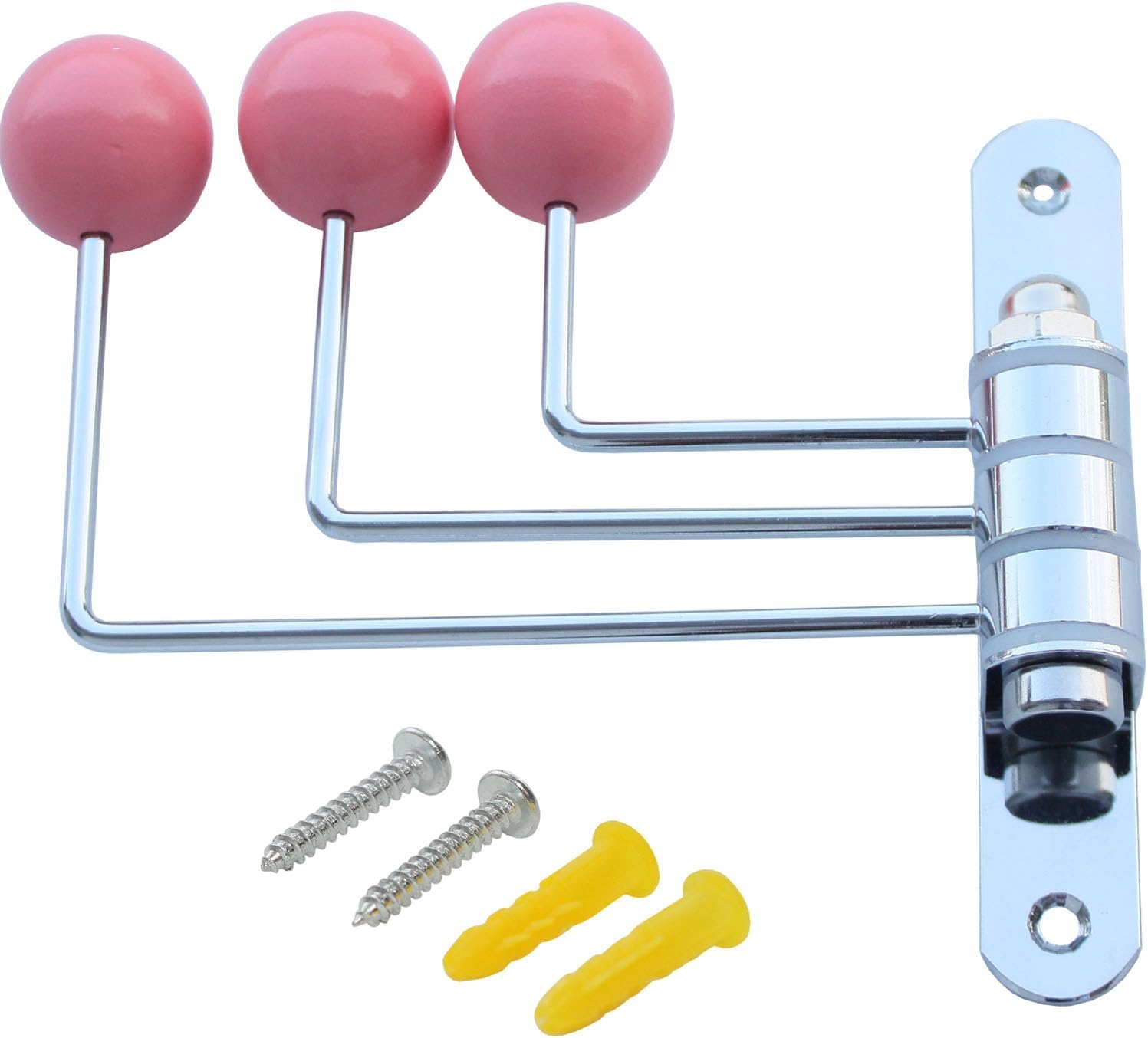 ImyHok Decorative Wall Hook with Pink Wood Balls