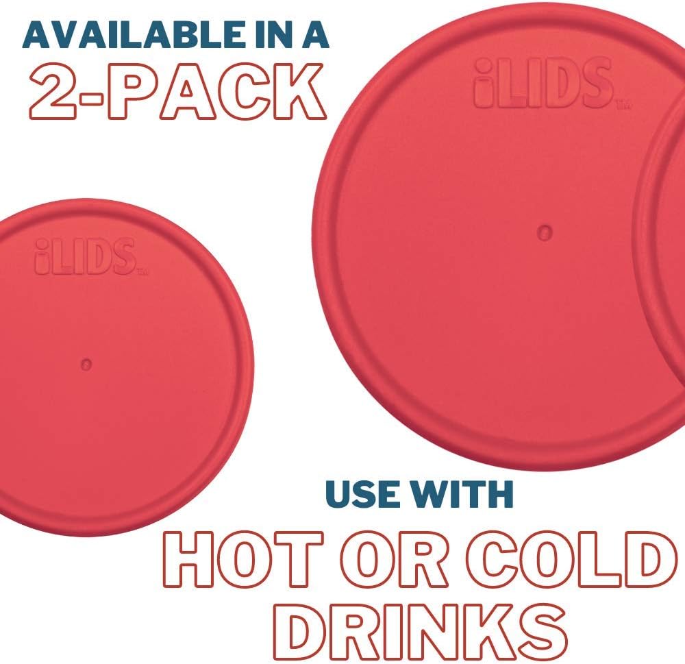iLIDS Mason Jar Lid Regular Mouth Coral 2-Pack
