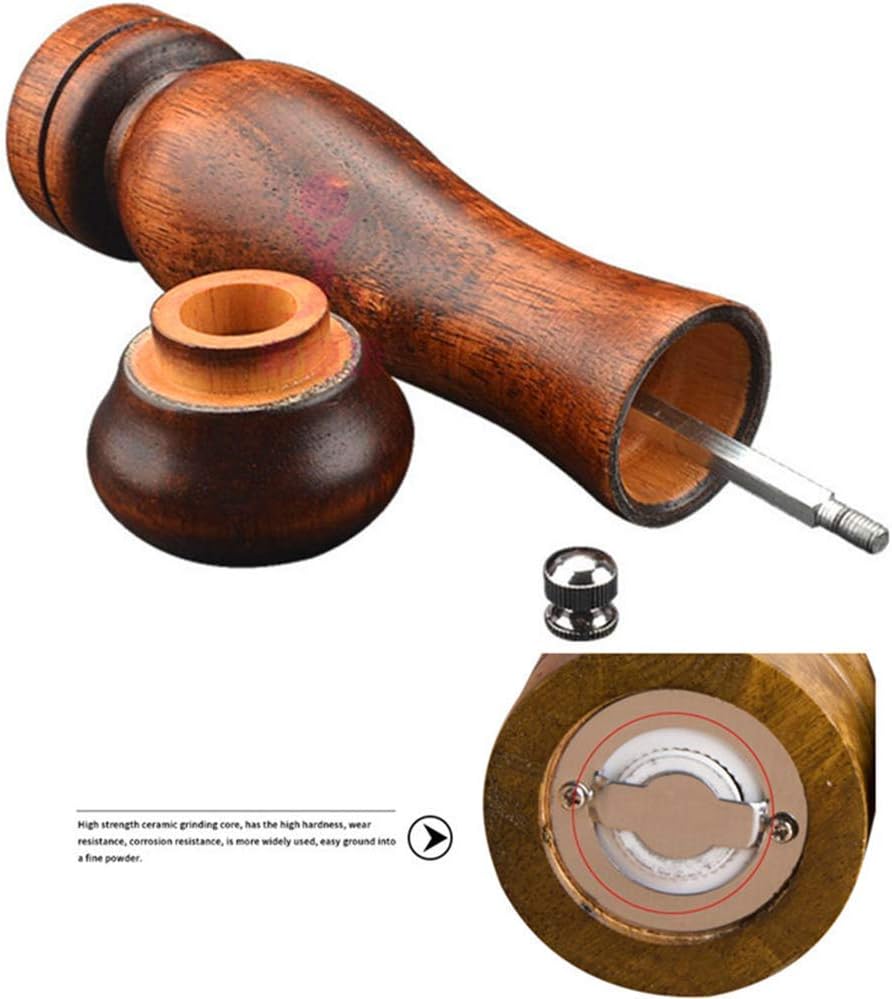 sdneNest Wooden Salt Pepper Mills Set 2 Pack