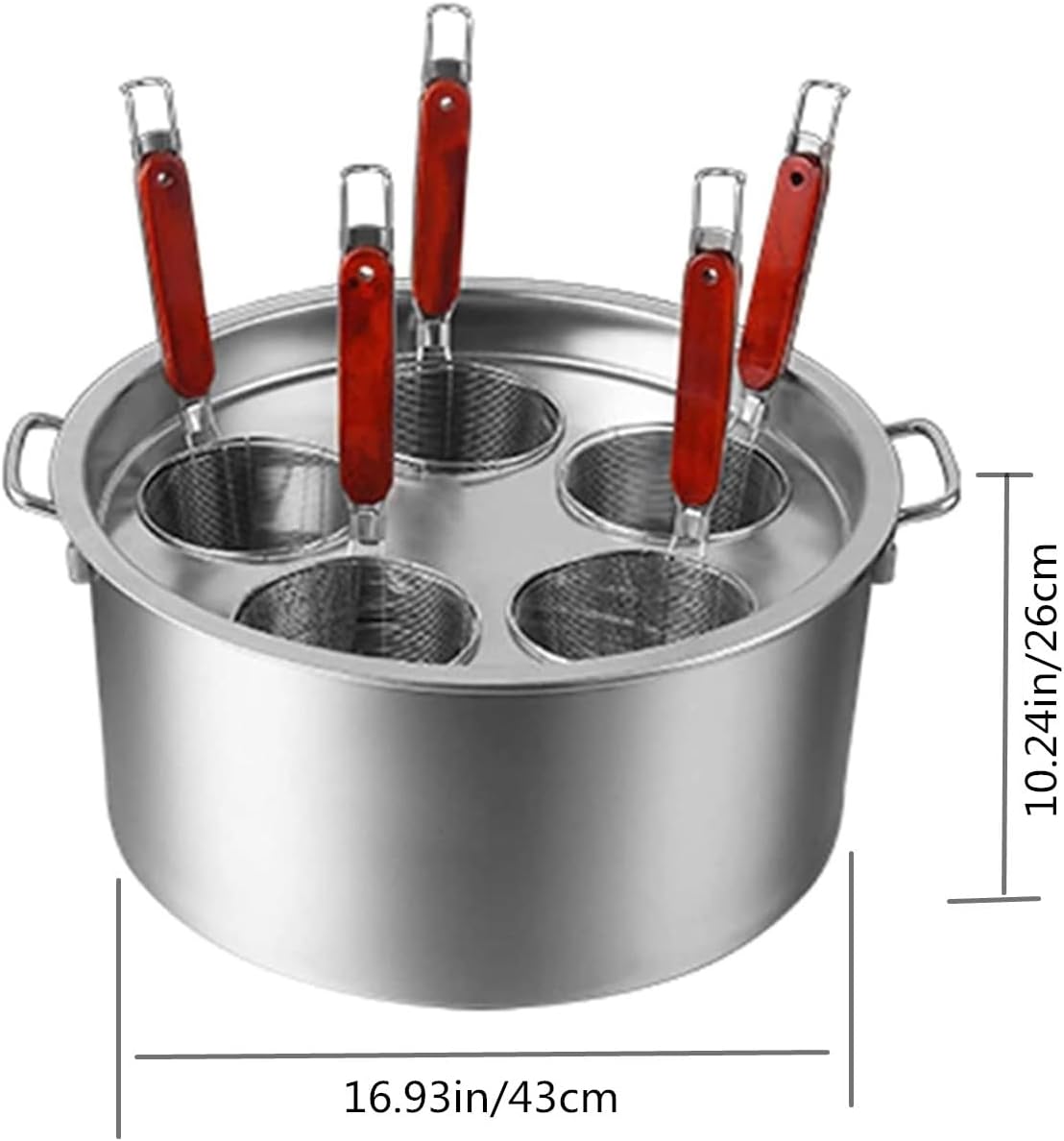 Buokaiw 5-Piece Pasta Cooker with Strainer Set