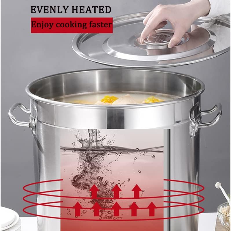 AIZYR 27QT Large Stainless Steel Stock Pot with Strainer Basket