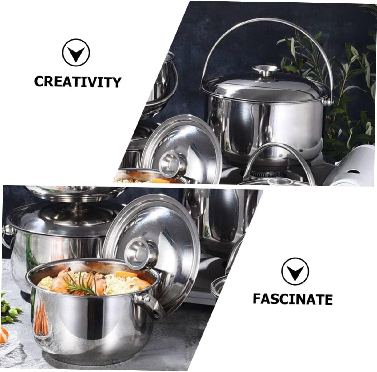 BRIGHTFUFU Multi-Purpose Stainless Steel Stockpot
