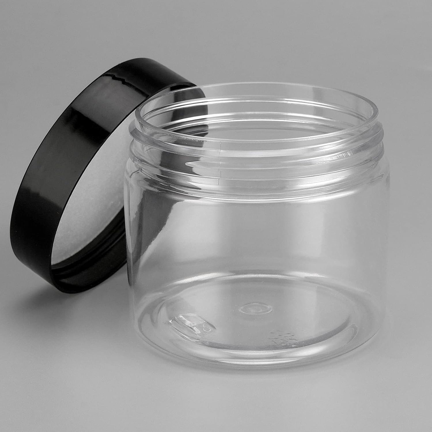 HOIGON 24 Pack Clear Plastic Jars with Lids for Storage