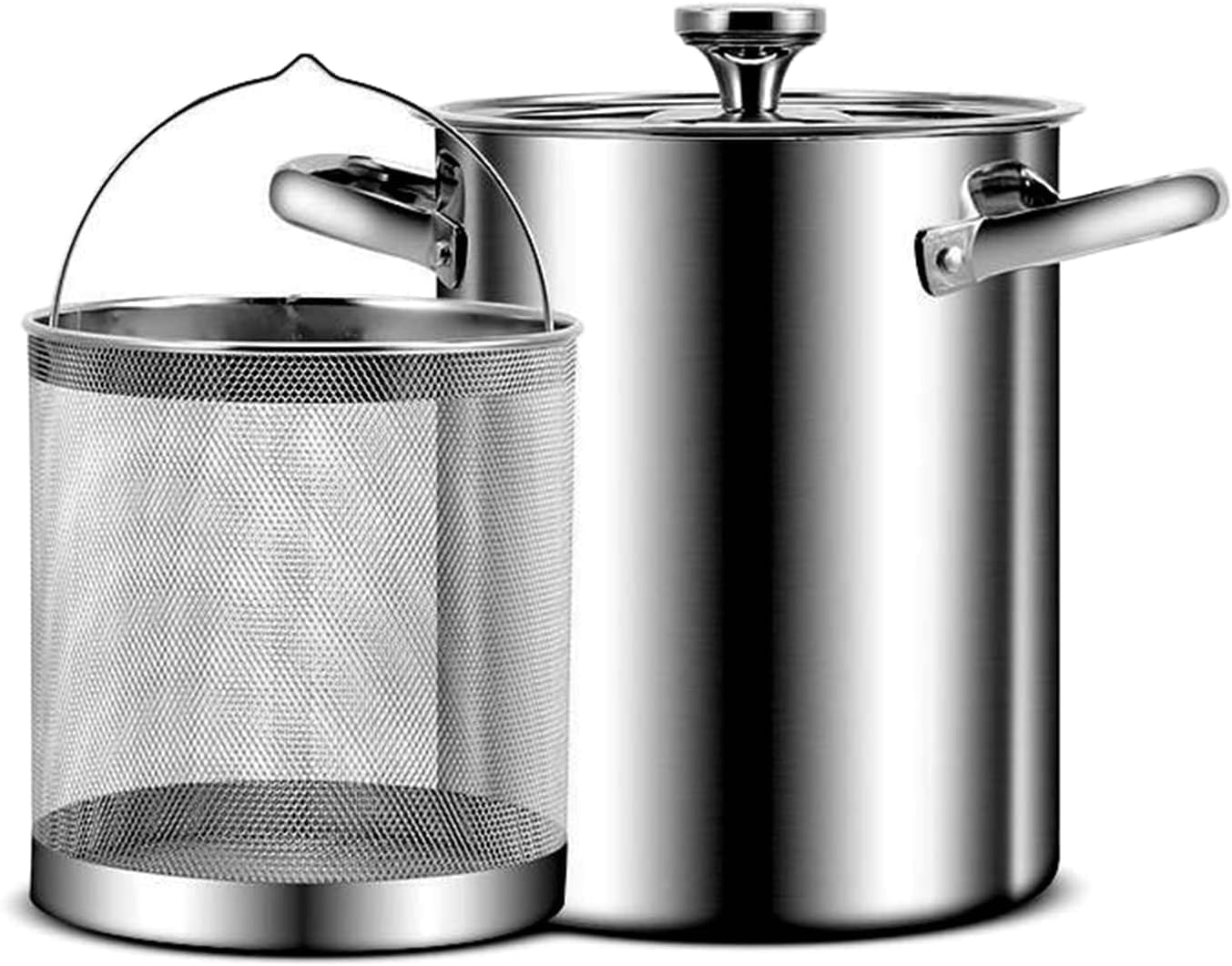4L Asparagus Steamer with Wire Basket and Glass Lid