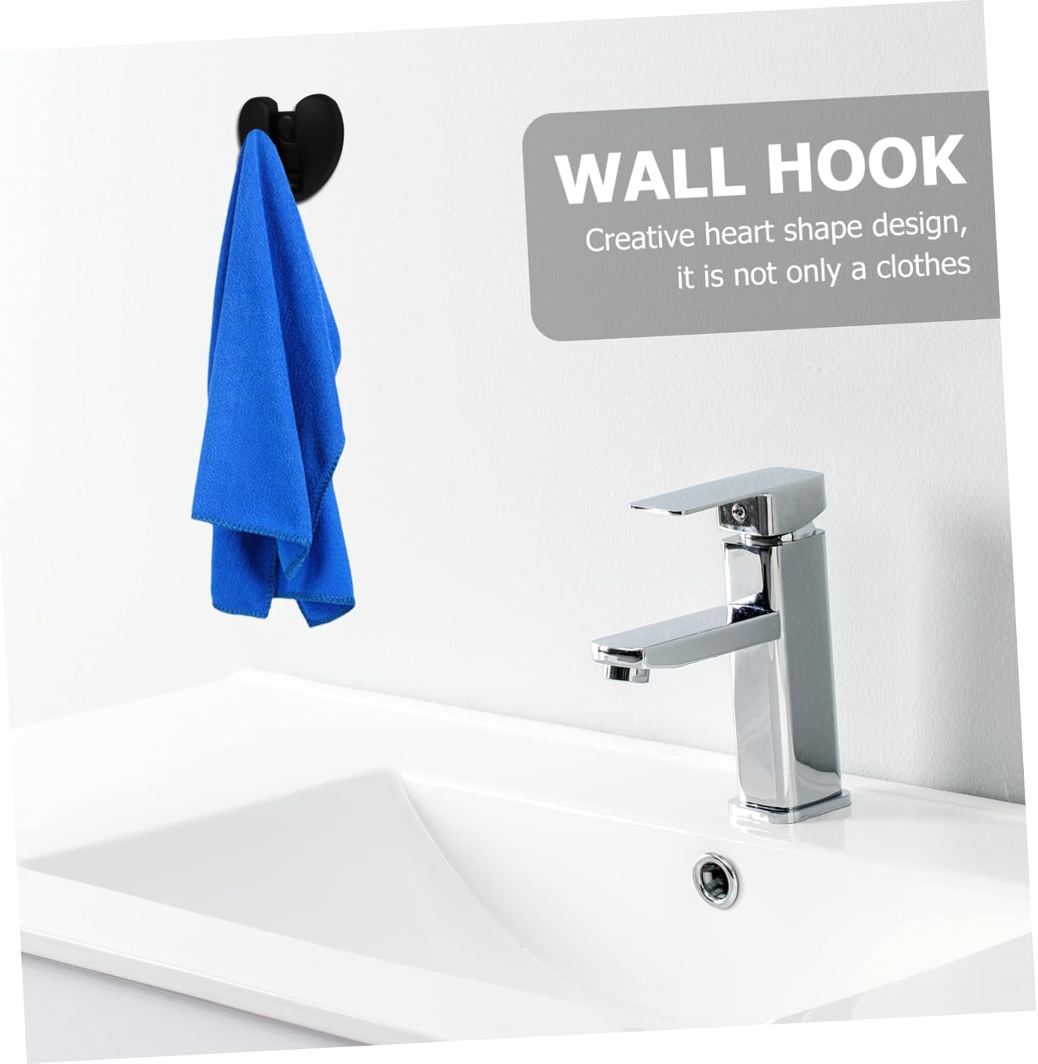 Levemolo Wall Mount Bath Towel Hooks Coat Hooks Aluminum Design Strong Adhesive