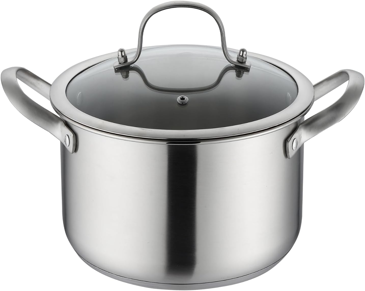 6-Quart Stainless Steel Stockpot with Tempered Glass Lid - Silver 1