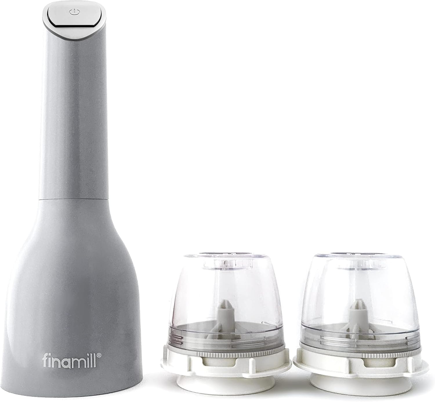 FinaMills Battery Operated Salt and Pepper Grinder Set - 2 ProPlus Pods