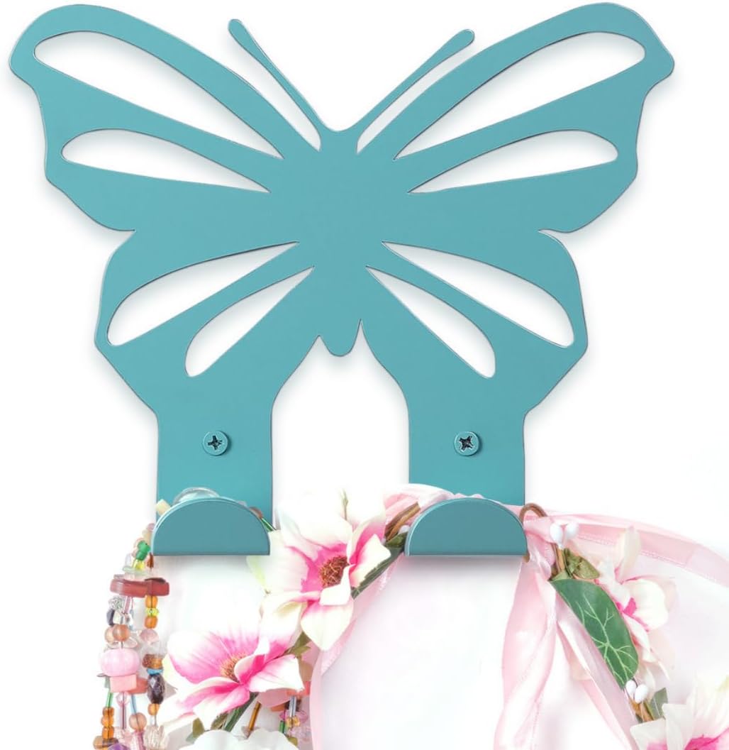 Light Blue Butterfly Wall Hook for Kids