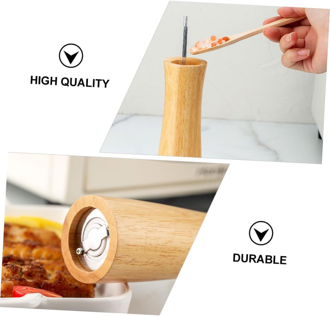 IMIKEYA Refillable Pepper Salt Mill Shaker