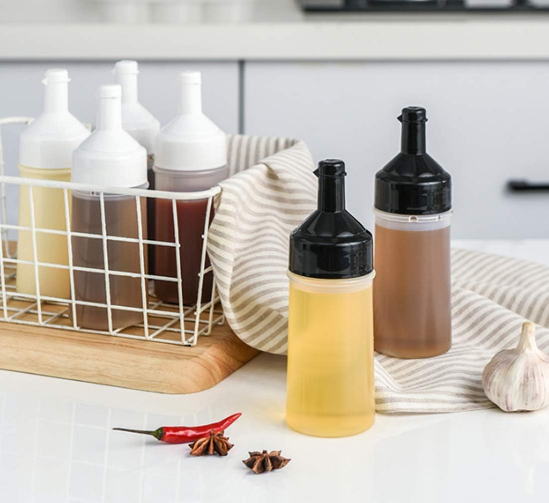 CTTPEG 250ml Sauce Bottle 4 Pack BPA Free Plastic