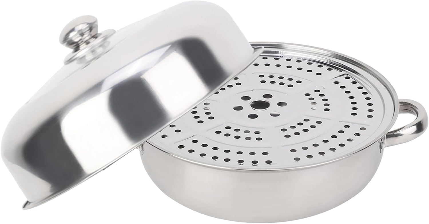 Alvinlite 11 Stainless Steel Steamer Pot with Lid and Handles