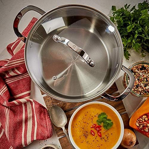 Swiss Diamond 3-in-1 Stainless Steel Cookware Set with Strainer and Steamer