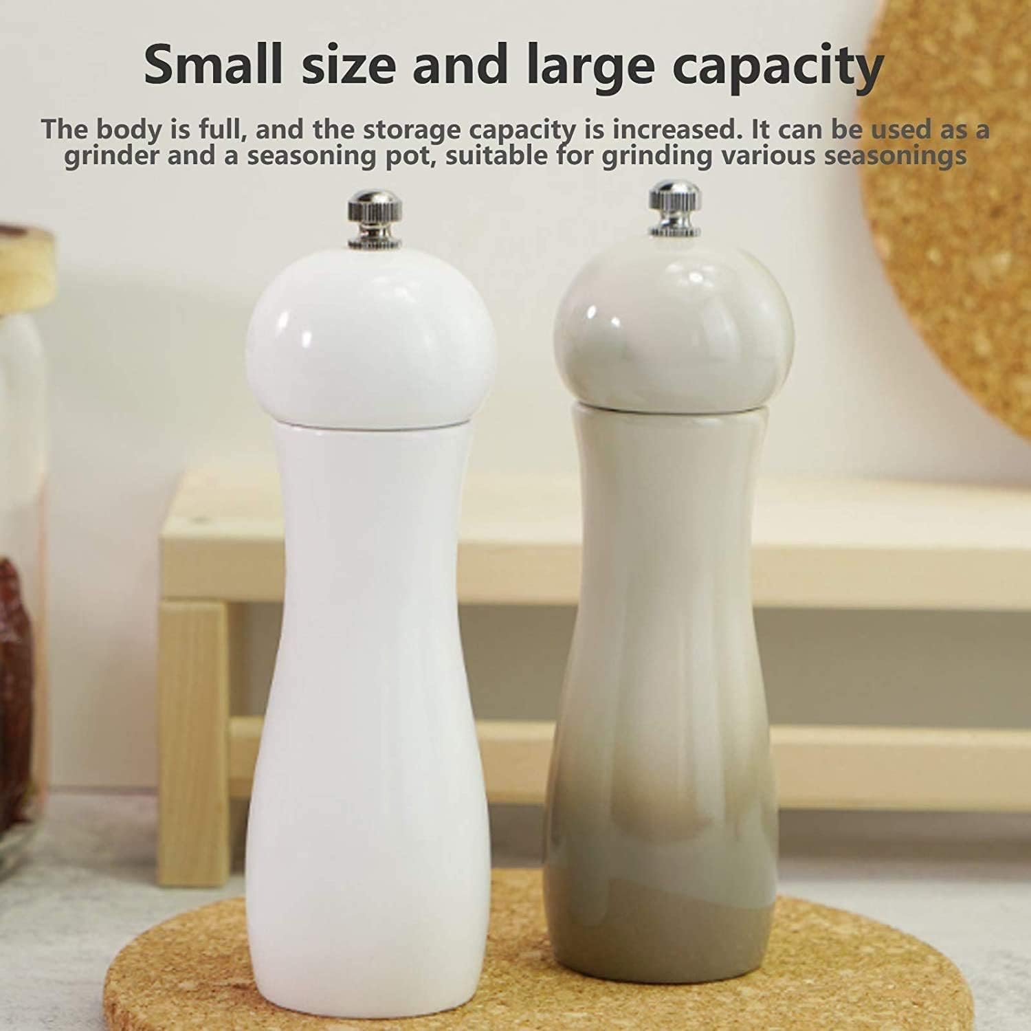 KDLK Salt Pepper Grinder Set with Adjustable Coarseness