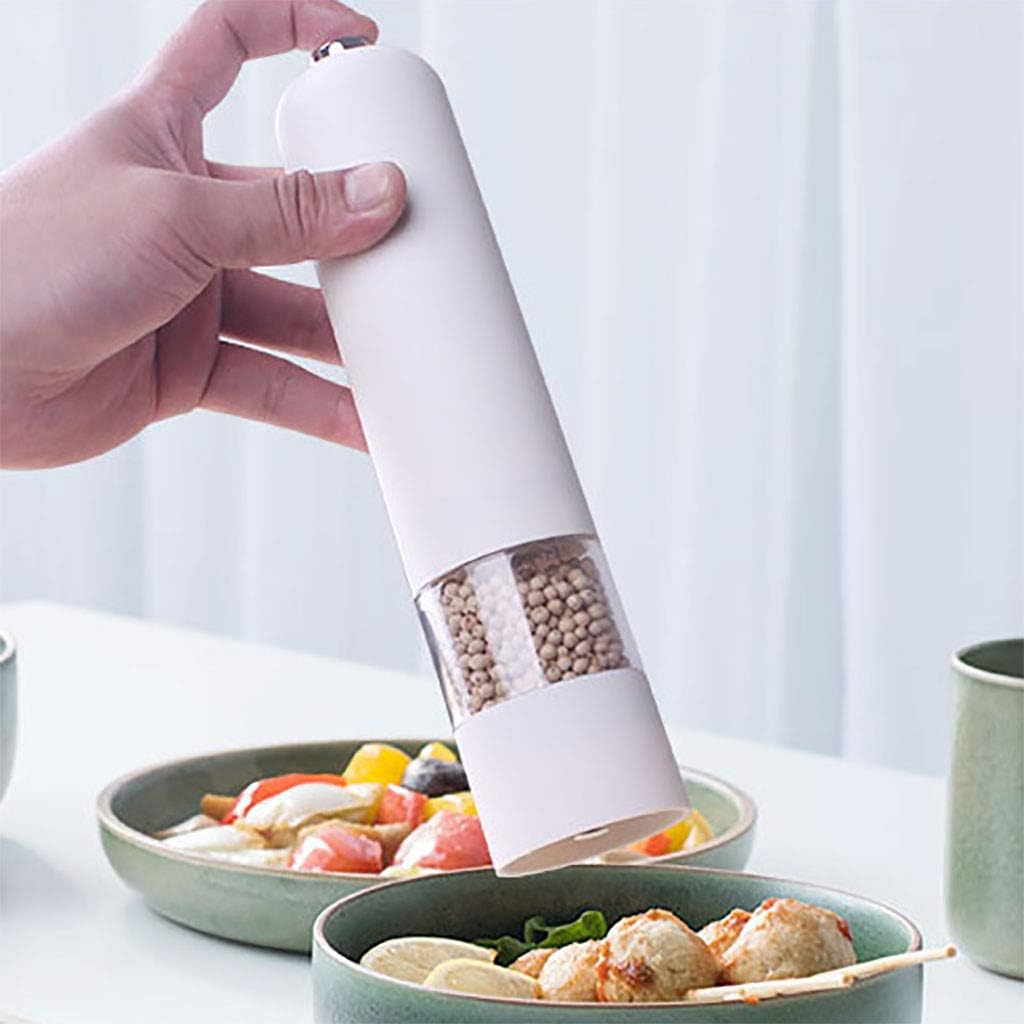 CENGNIAN Electric Pepper Grinder Set Black and White