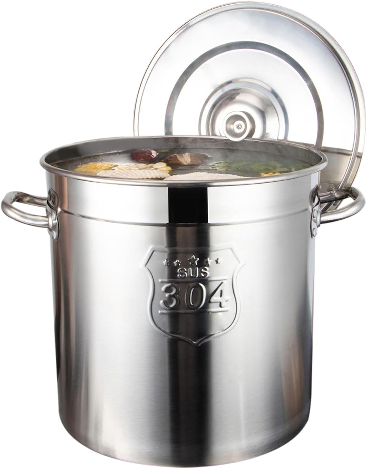 AIZYR 10L Stainless Steel Stockpot with Steel Lid