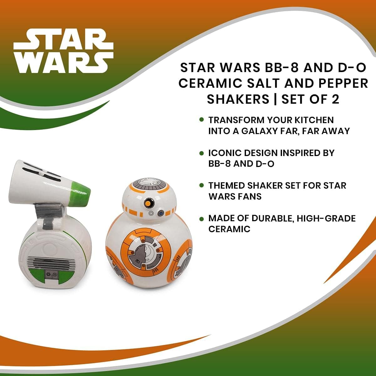 Star Wars Episode 9 Rise of Skywalker Ceramic Salt Pepper Shakers