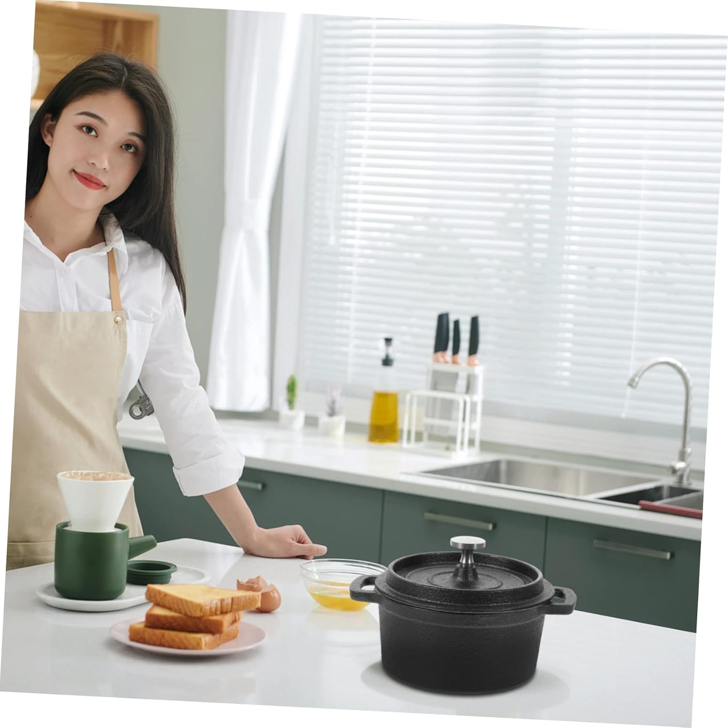 HXSMOZ 2pcs Dual Handle Stock Pot Set 1