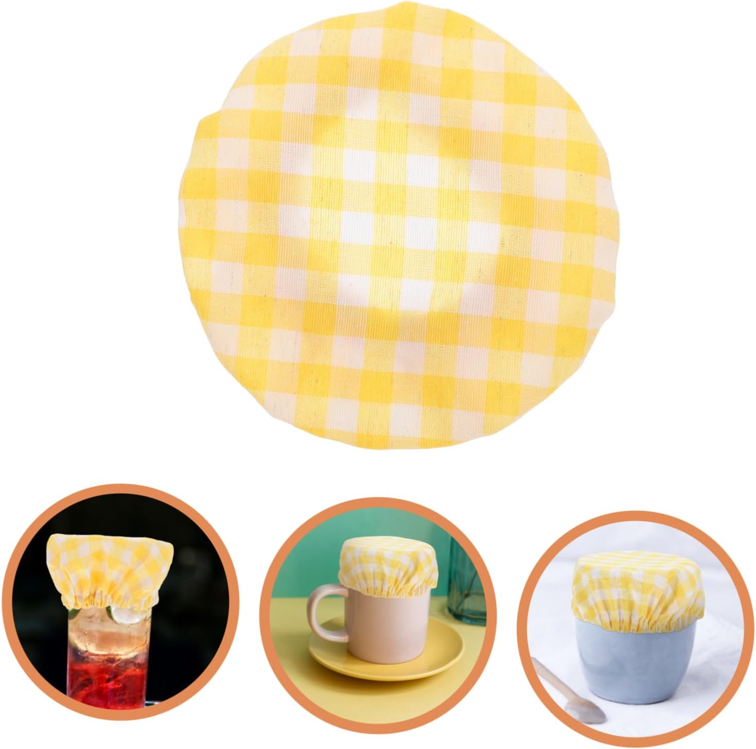 PRETYZOOM Fabric Jar Lids - Muslin Canning Covers for Mason Jars