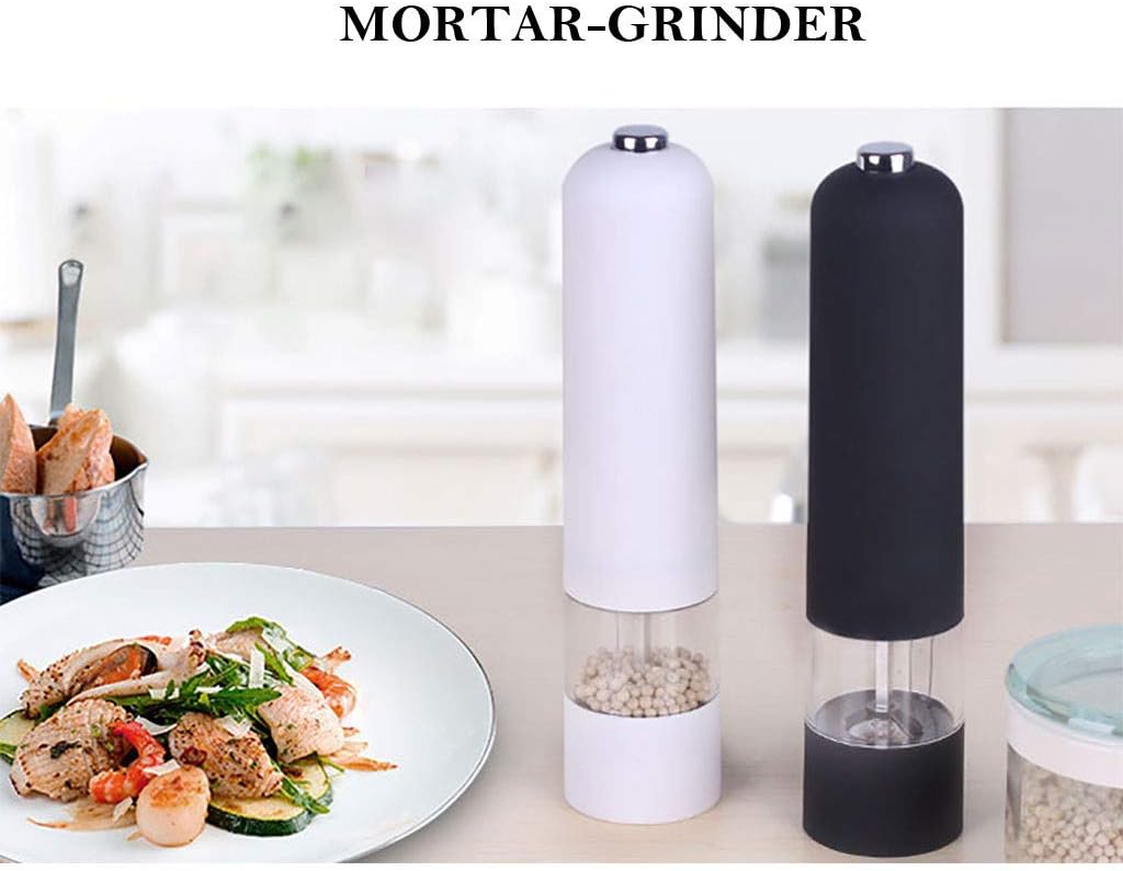 CENGNIAN Electric Pepper Grinder Set Black and White