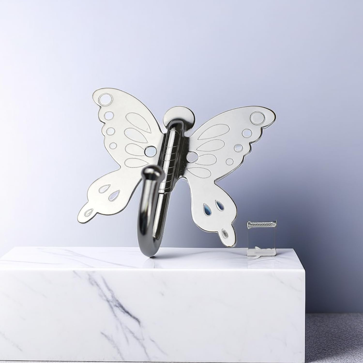 SUNUNICO 5 Pack Butterfly Coat Hooks for Girls Bedroom