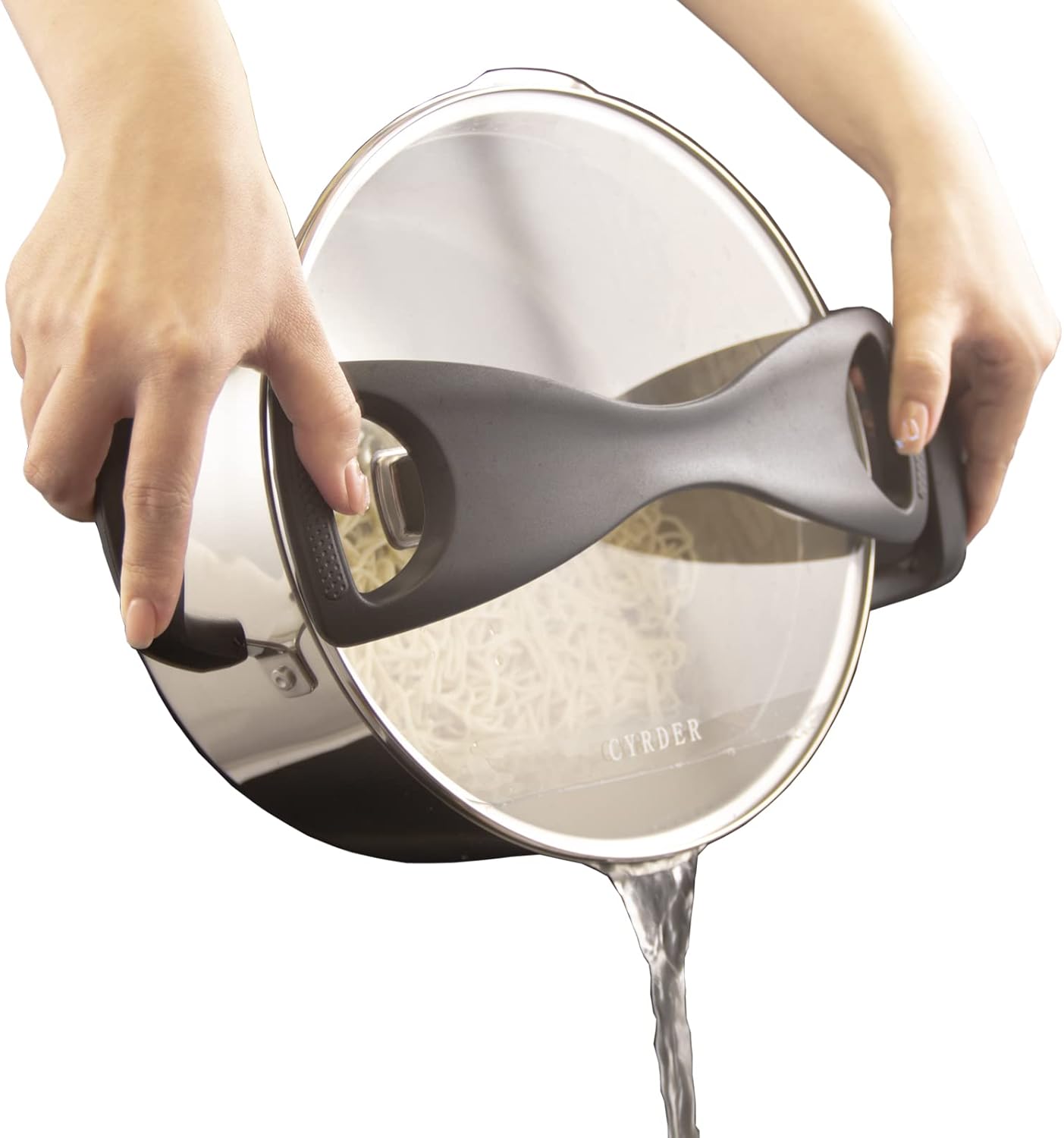 Cyrder 5 Quart Stainless Steel Pasta Pot with Strainer Lid 1