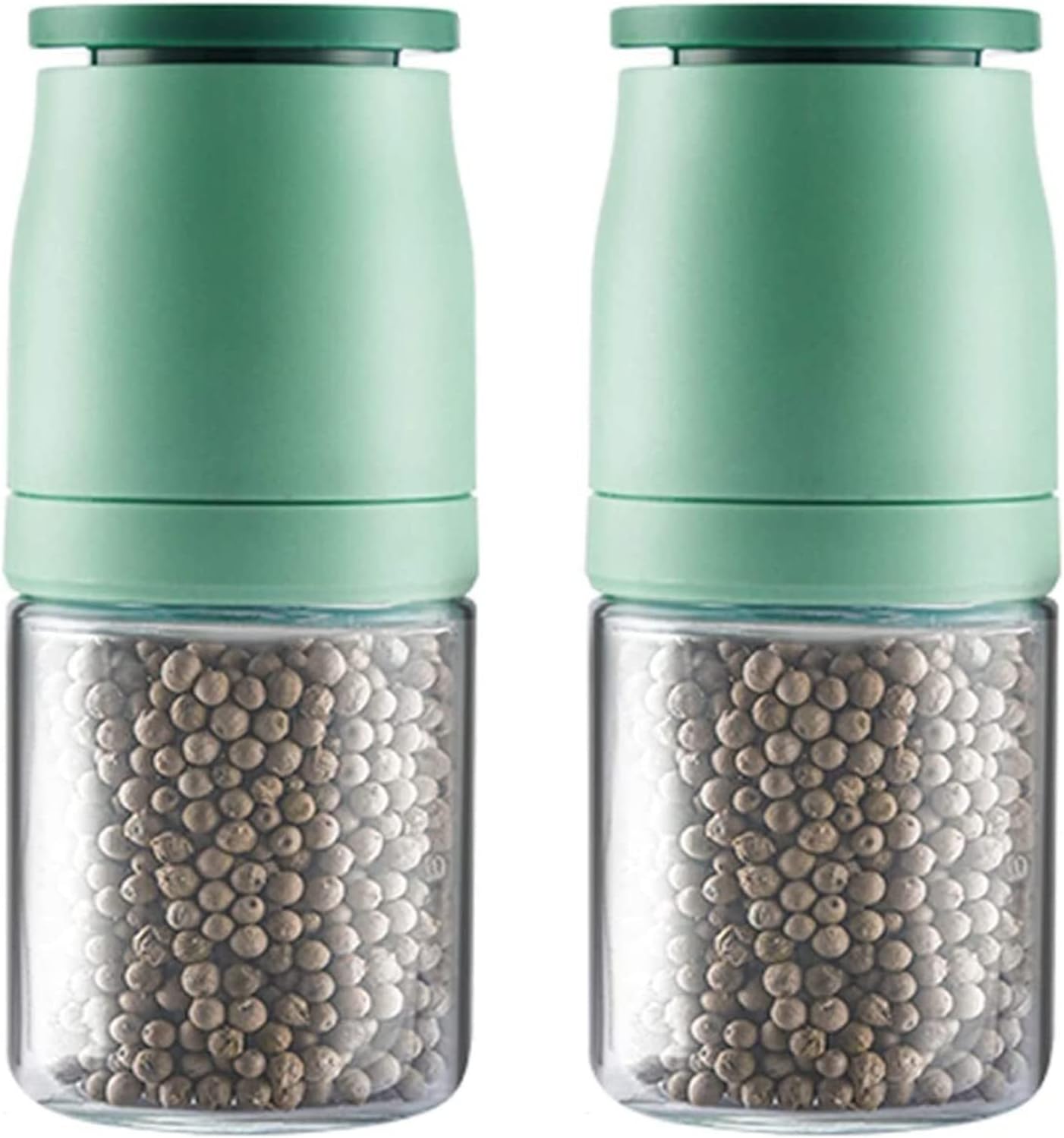 INKTUS 2pcs Salt Pepper Mill Set - Spices Herbs Grinder