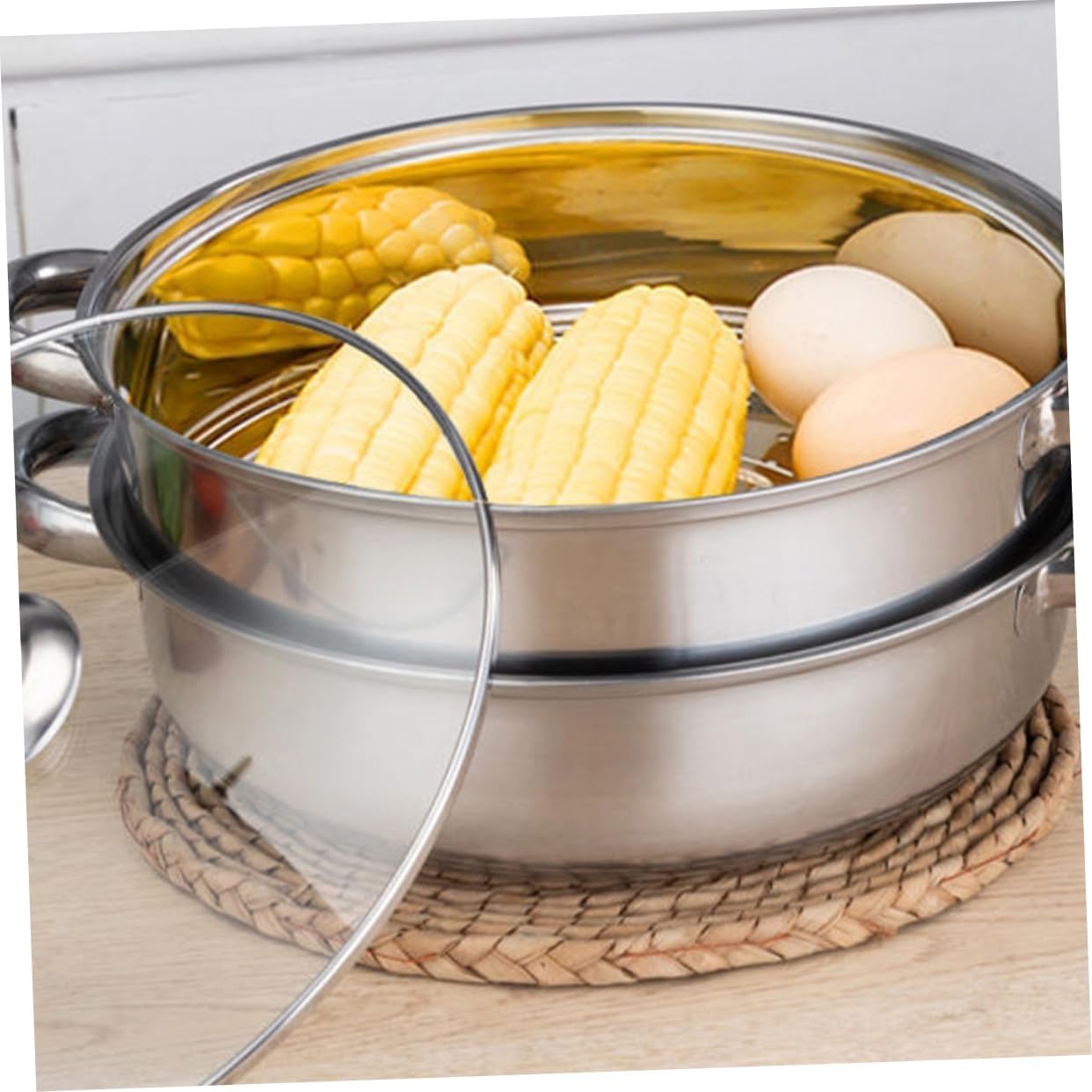 GRIRIW 3 Layer Steam Pot Multifunctional Steamer