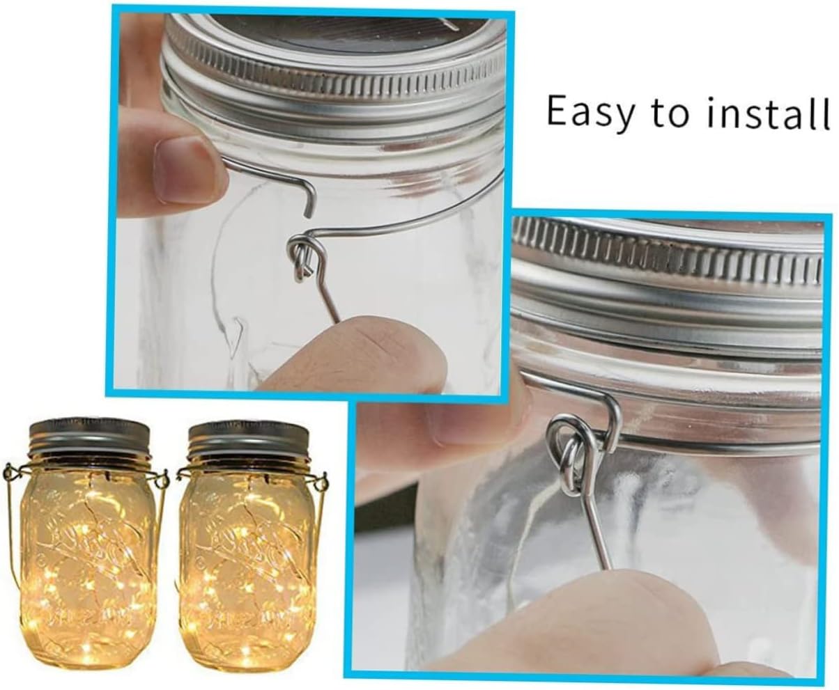 BESTOYARD 10PCS Mason Jar Hanger with Wire Handles