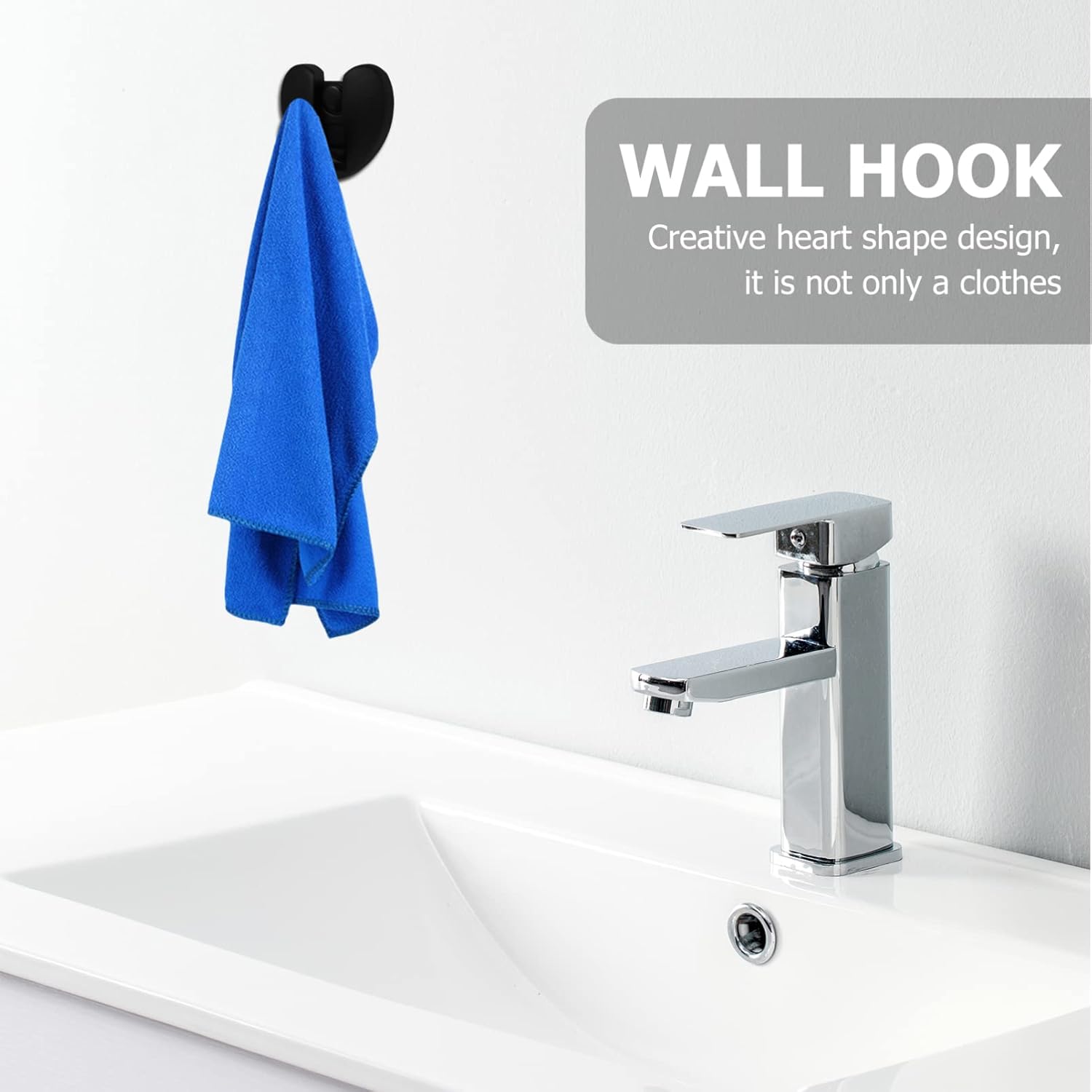 Foldable Heart Shaped Wall Mount Coat Hook