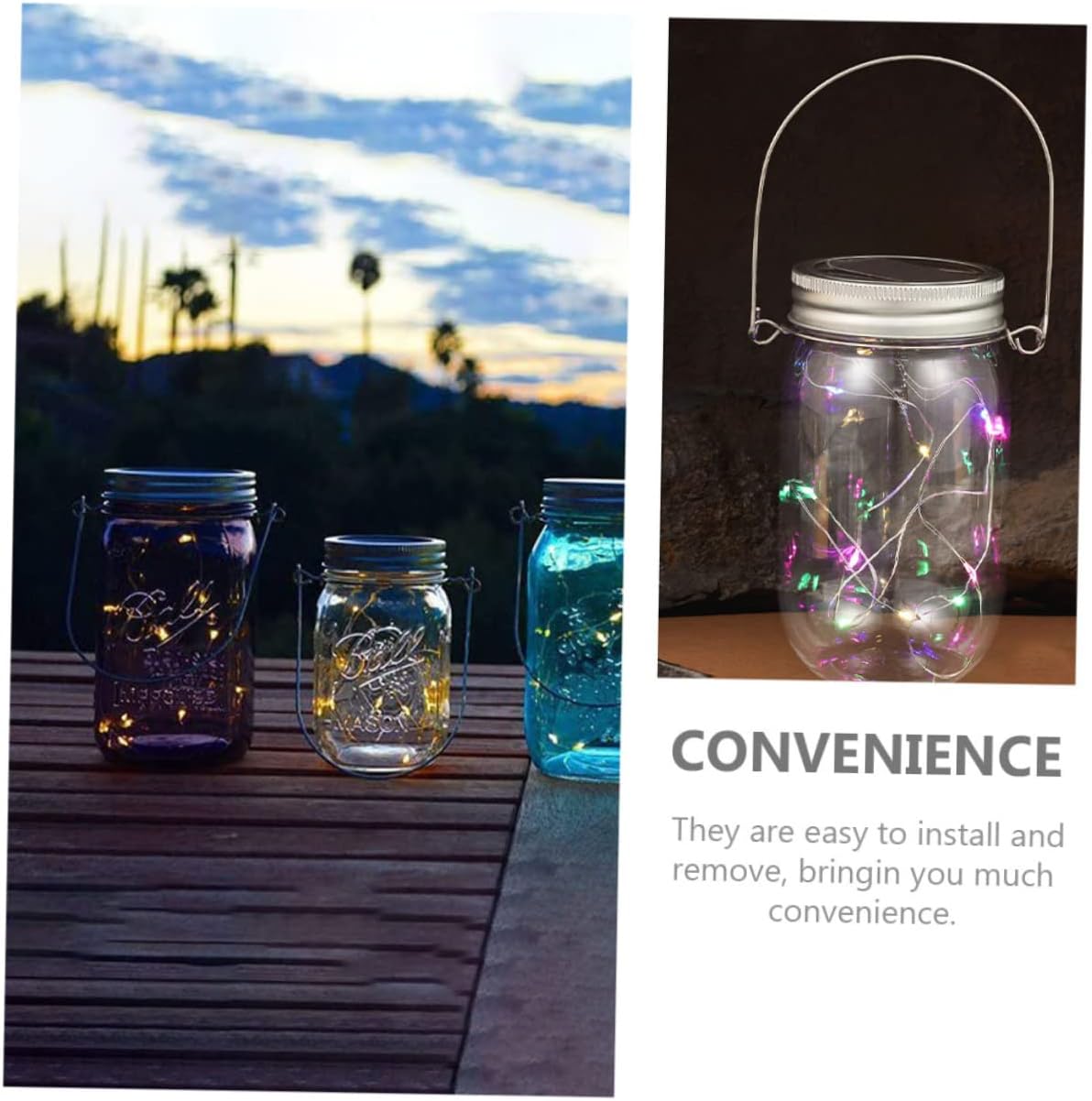 BESTOYARD 10PCS Mason Jar Hanger with Wire Handles