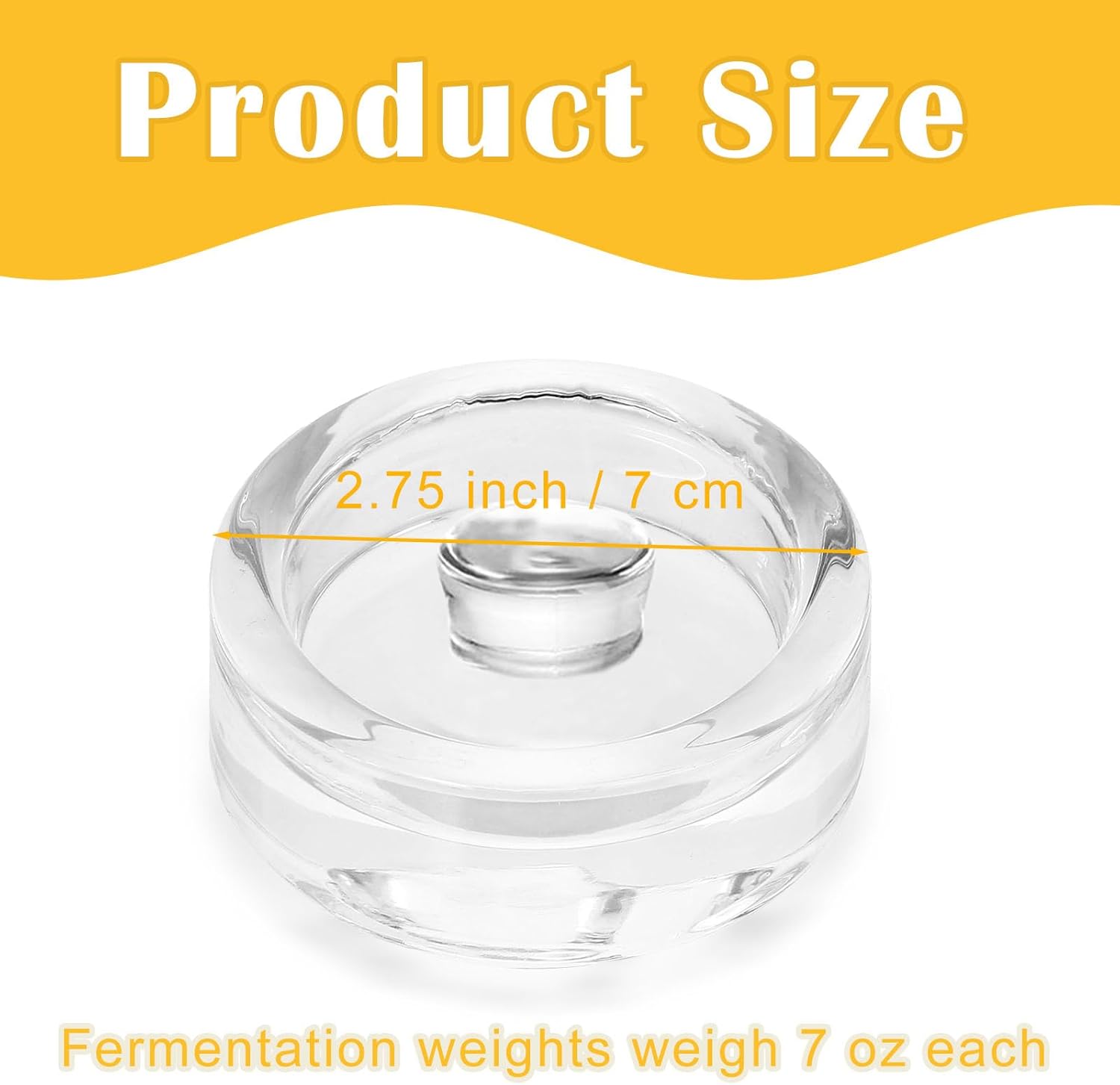 9 Pack Clear Glass Fermentation Weights for Mason Jars