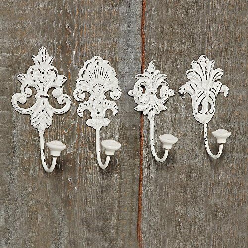 WHW Chateaux Fleur De Lis Wall Hooks Set of 4